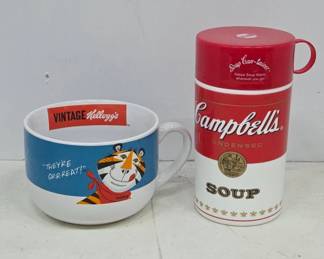 Tony the Tiger Mug and Campbell’s Soup Container
