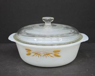 Fire-King Casserole Dish with Glass Lid