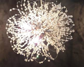 Contemporary Crystal Wire Pendant Light