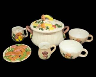 Arnel’s Mushroom Ceramic Tureen and Dishware
