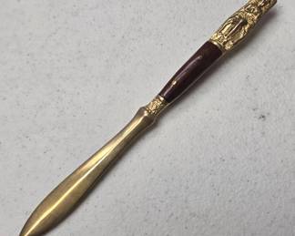 Bronze and Wood Letter Opener