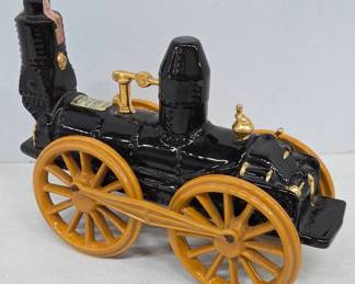 Dewitt Hand-Painted Ceramic Train Decanter