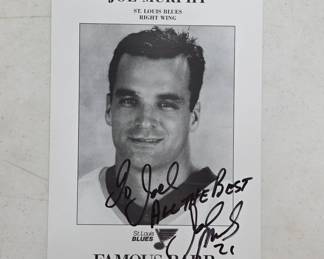 Autographed Joe Murphy Blues Hockey Photo