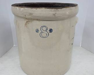 Antique 8 Gal Stoneware Crock