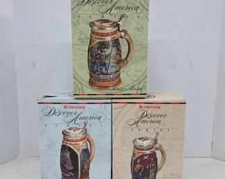 Budweiser Discover America Series Steins