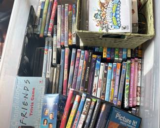 Assorted DVD Collection, PlayStation 3 Games, and 'Friends' Trivia Game