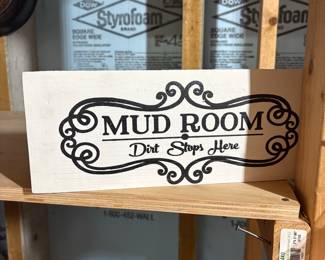 Mud Room Dirt Stops Here Wood Sign