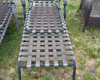 Woven Webbed Chaise Lounge Chair