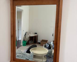 Modern Wooden Framed Wall Mirror