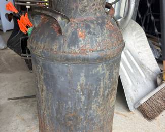 Vintage Galvanized Steel Milk Can