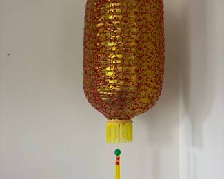 Traditional Red and Gold Chinese Lantern with Tassel