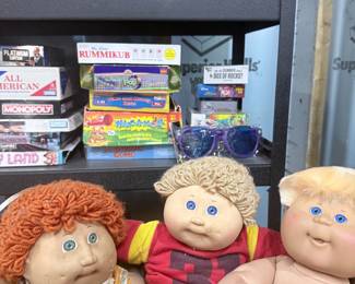Cabbage Patch Kids Dolls and Board Games Lot
