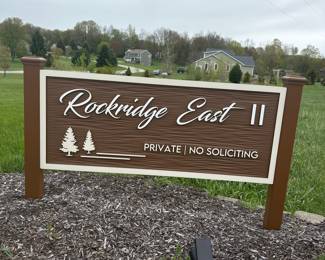 Rockridge East II Subdivision Sign