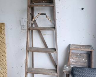 Antique Wooden Step Ladder