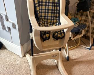 Graco Tolly Tots Doll High Chair with Plaid Insert
