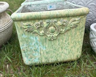 Glazed Ceramic Rectangular Planter