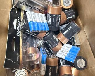 Assorted Alkaline Batteries - Duracell & Voniko D and AAA sizes