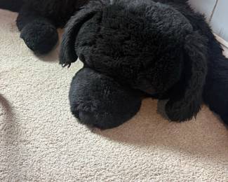 Large Black Labrador Retriever Plush Stuffed Animal