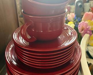 Fiesta Ware Red Dinnerware Set