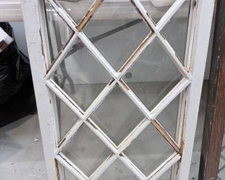 Antique Diamond Paned Window Sash