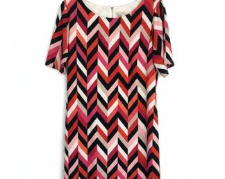 Eileen Fisher Signature Chevron Print Shift Dress