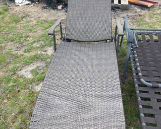 Wicker Outdoor Chaise Lounge Chair