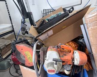 Stihl TS 350 Super Concrete Cut-Off Saw and Stihl Chainsaw