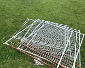 Galvanized Metal Garden Fence Panels