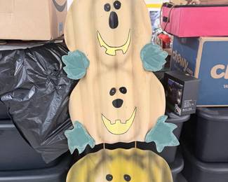 Stacked Pumpkin Halloween Yard Stake