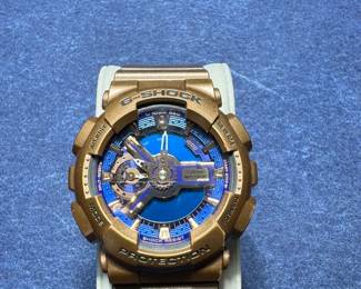 G SHOCK ROSE GOLD COLORED BLUE DIAL WATCH