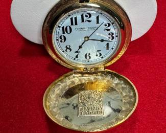 FLYING TIGERS 19 JEWEL MECHANICAL WIND POCKET WATCH
