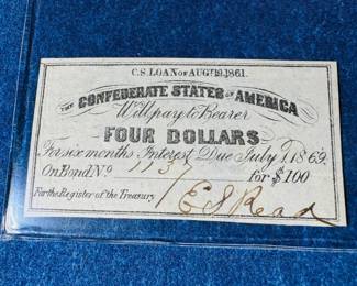 1864 $100 BOND NOTE #1137