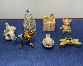 HANDPAINTED METAL, LAQUER TRINKET BOXES