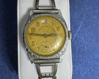VAN BUREN 17 JEWEL ART DECO MECHANICAL WIND WATCH