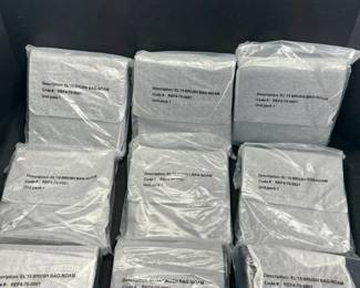 9 PIECE SET OF ESTEE LAUDER BRUSH BAGS