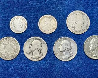 7 PIECE SILVER COIN COLLECTION