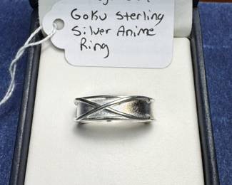 925 SILVER DRAGONBALL GOKU ANIME RING