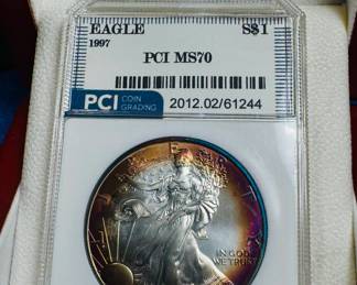 RARE GRADED MINT STATE 70 1997 AMERICAN SILVER EAGLE