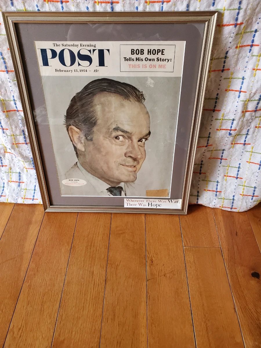 The Saturday Evening POST magazine cover of Bob Hope. February 13, 1954 Edition. Professionally framed.