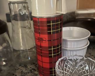 vintage thermos, kitchen items
