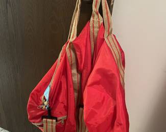 vintage red gym bag