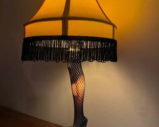 Christmas Story Leg Lamp Fishnet Stocking Lampshade 18.5" Burlesque