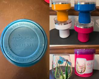 Set of 4 Reduce Saltini 16 oz insulated stainless steel cocktail tumblers