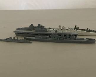 Collection Of Aircraft Carrier And Battleship Models