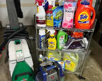 Bissell Big Green Carpet Cleaner Hoover Spot Cleaner  Chemicals With Rack