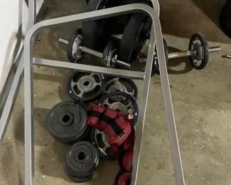 Assortment Of Weights 6525  Dumbells