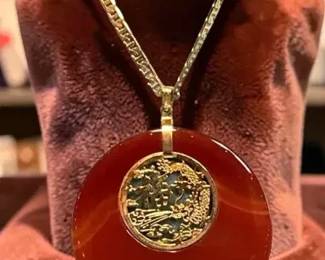 Carnelian Dragon Pendant
