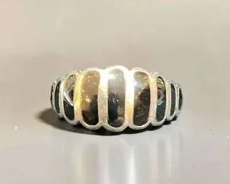 Sterling & Onyx Inlay Ring