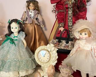 A selection of dolls
