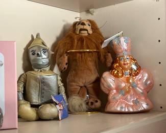 Wizard of Oz Plushes & “ Glinda the Good Witch” Glass Ornament